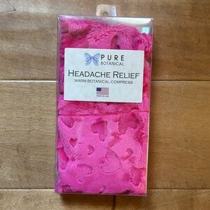 Pure Botanical | Pink Fluffy Heart Headache Relief Warm Botanical Compress NWT